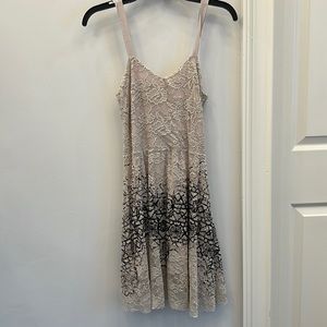 Free People cream and black sleeveless dress